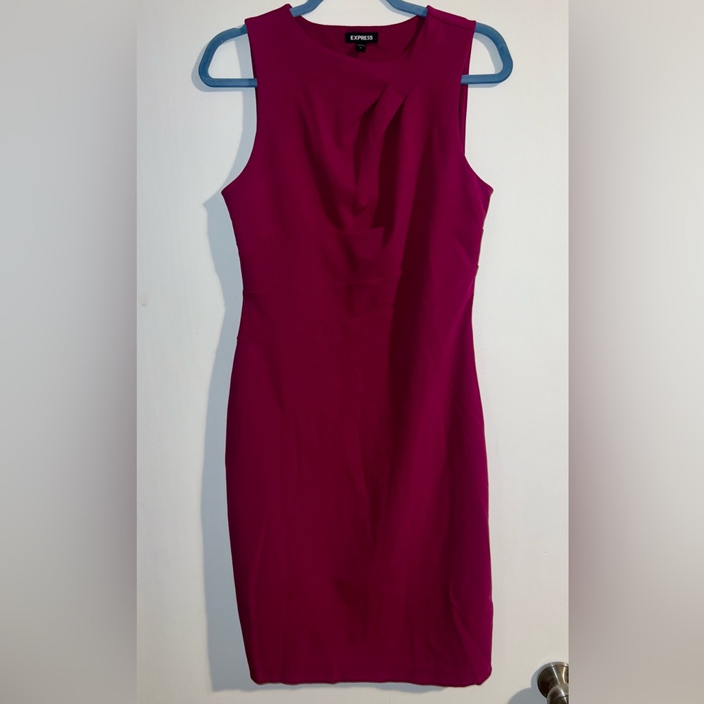 Express Sheath Dress Women’s Size Medium Raspberry Mini Dress Office Business